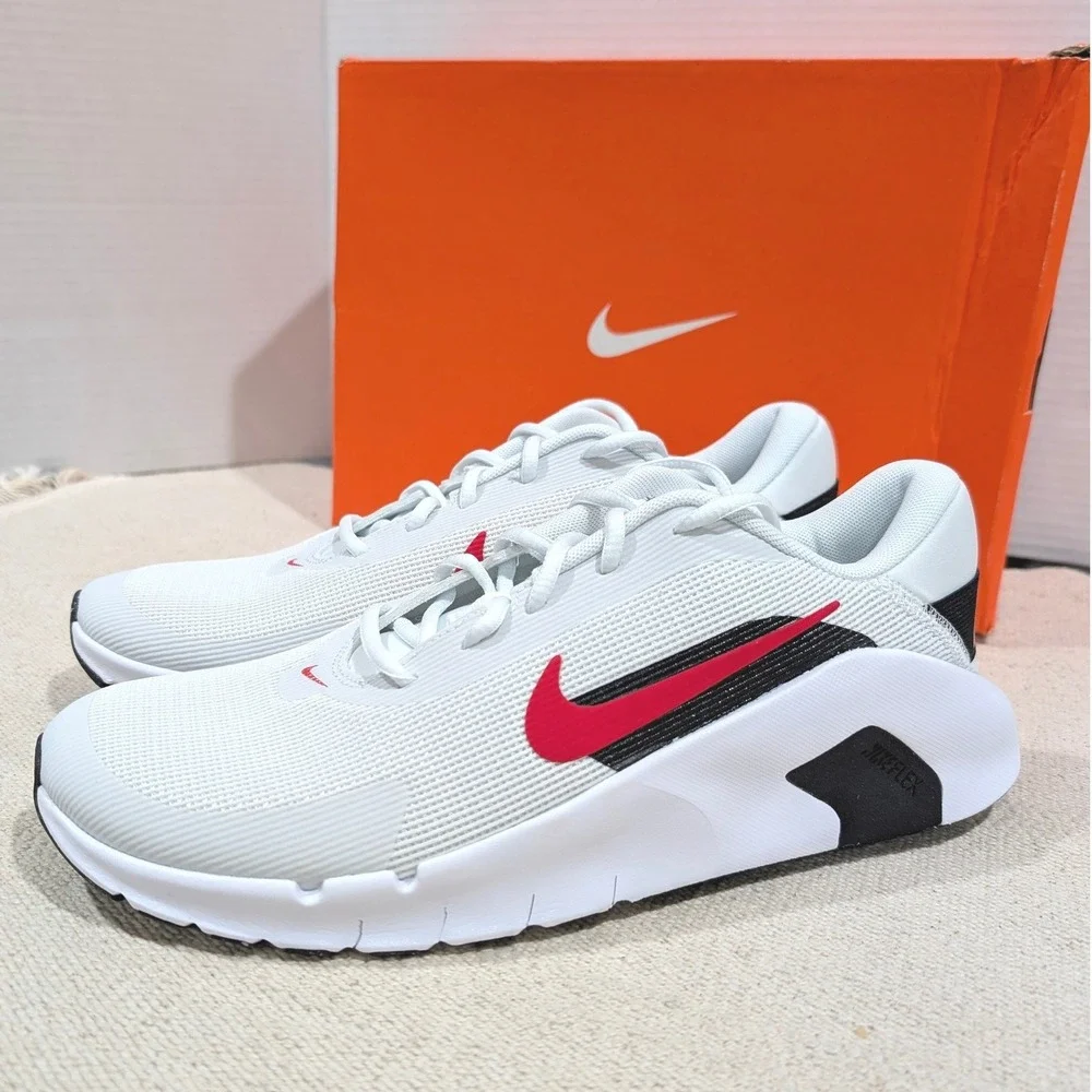 Nike Flex Train Mens 9.5 Off White University Red HV9972-104 Sneakers